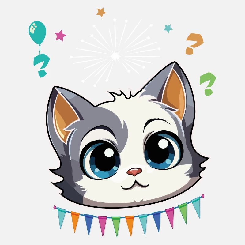 Conception de célébration de fête d’anniversaire - Chat mignon