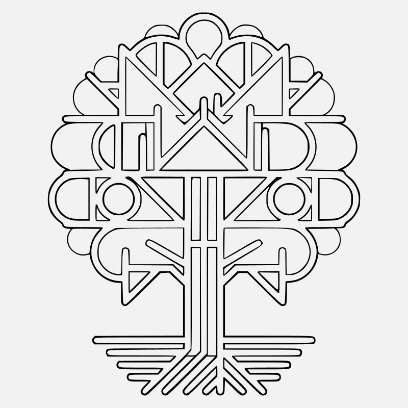 Arbre de vie géométrique | Conception de logo moderne