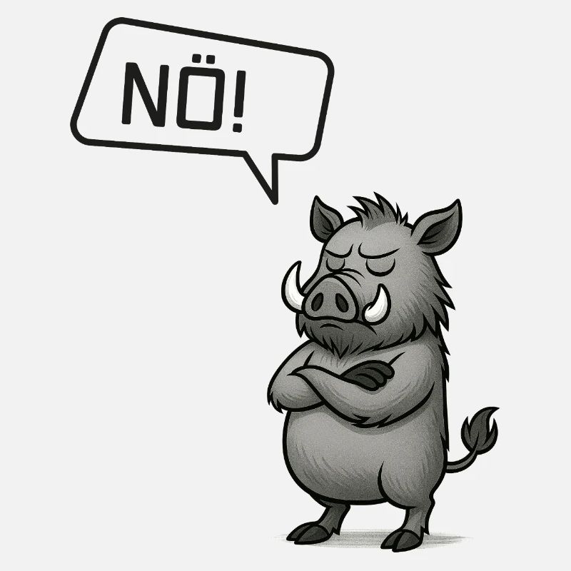 Nö! Wildschwein – Bockiger Keiler Statement