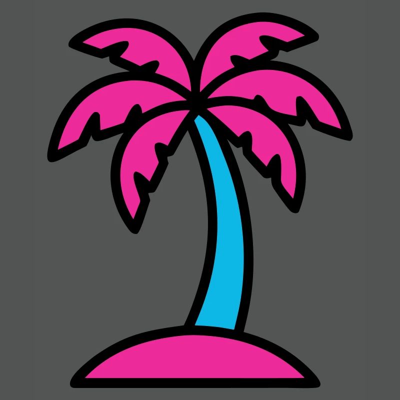 Neon Palm Tree 90s Vaporwave