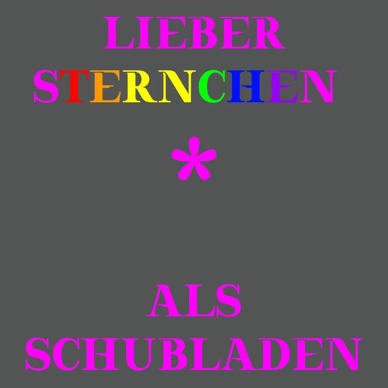 Lieber Sternchen als Schubladen Geschenkidee