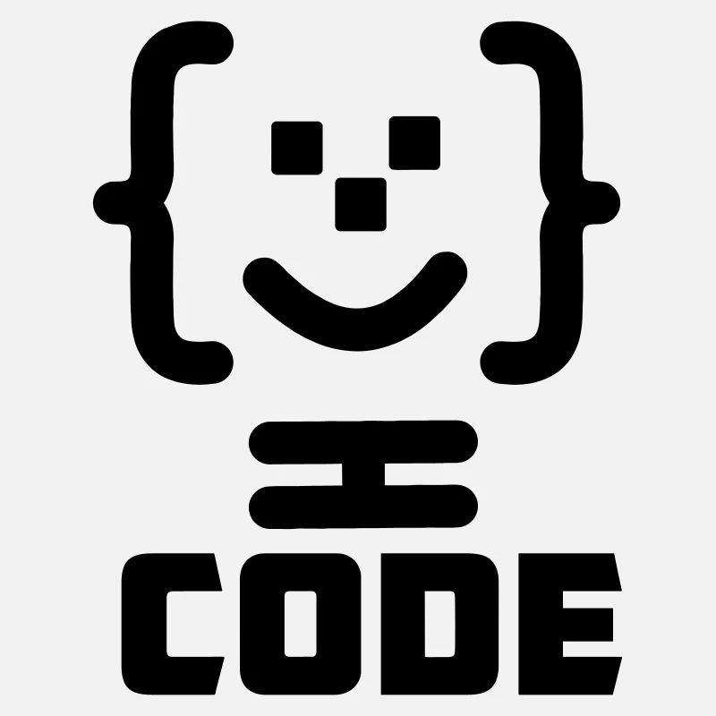 Logo du code du programmeur principal avec texte CODE
