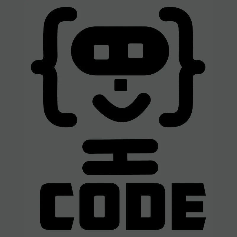 Hacker-Programmierer-Code-Logo mit Text CODE