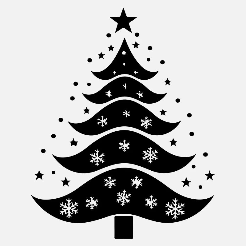 Weihnachtsbaum-Silhouette