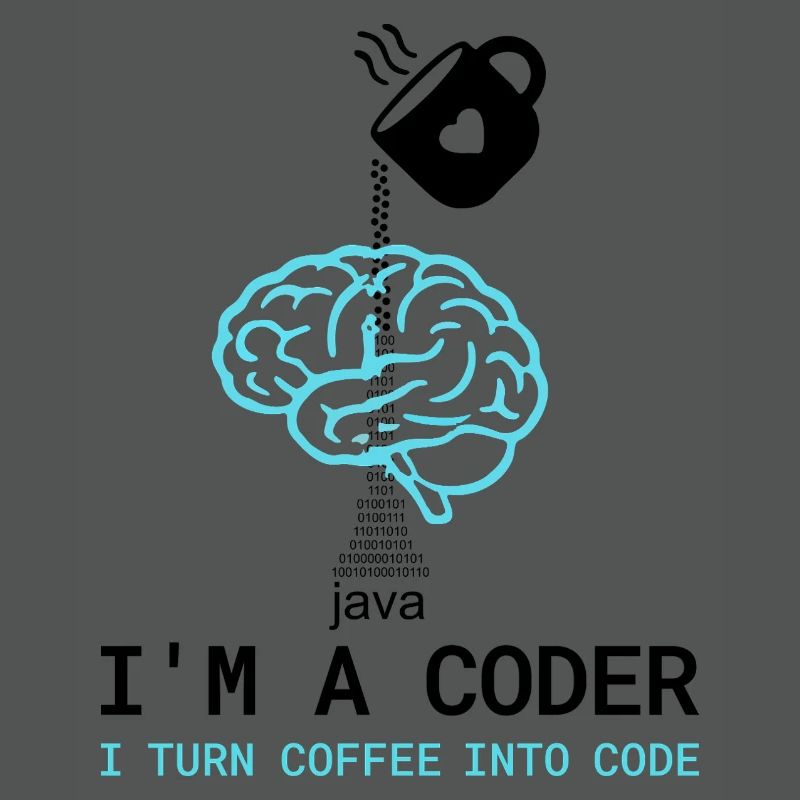 T-shirt Coder : Du café dans le code – Nerdy Programmie
