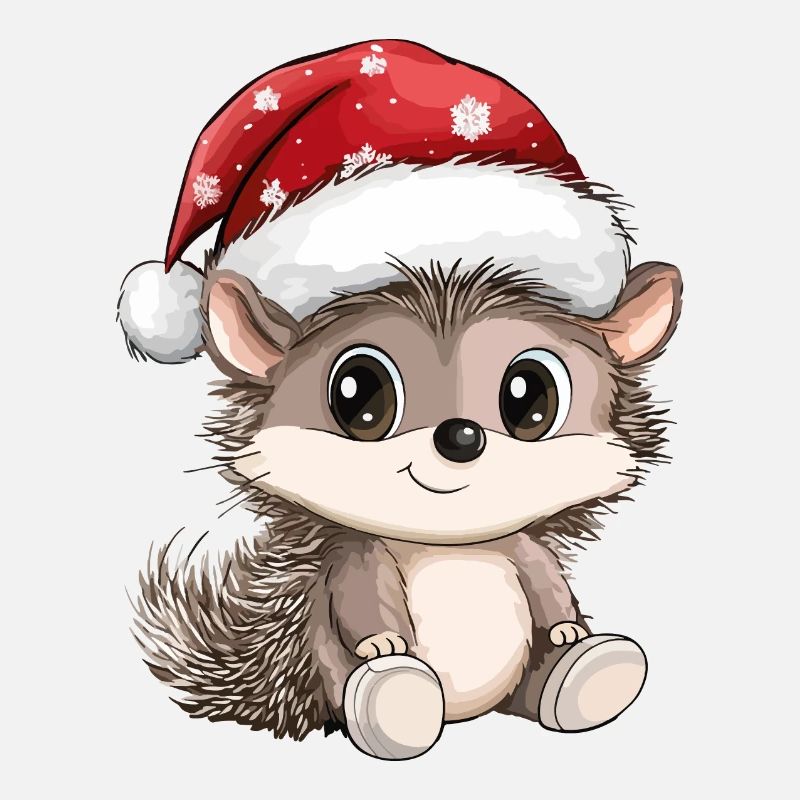 hérisson Noël mignon Noël mignon Noël