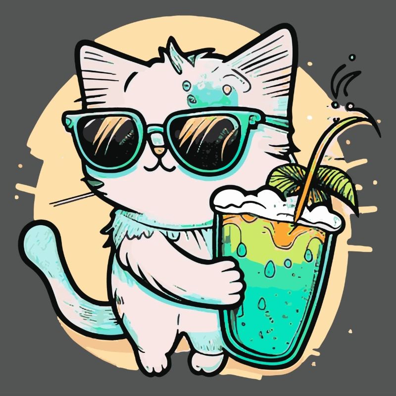 Le chat le plus cool de la plage