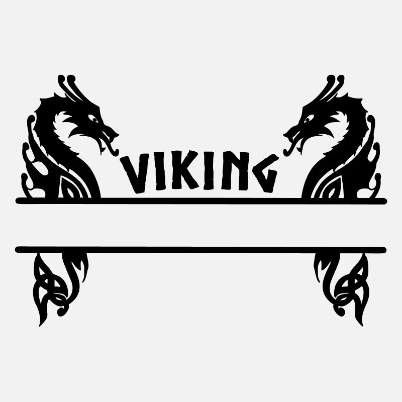 Bannière Viking à deux dragons