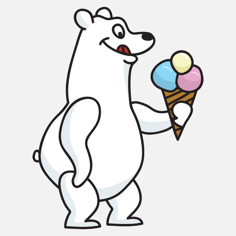 Eisbär Eiskrem Eiscreme Kugeleis Winter