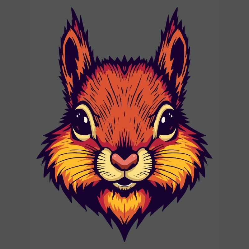 Leuchtend herbstliches Eichhörnchen 