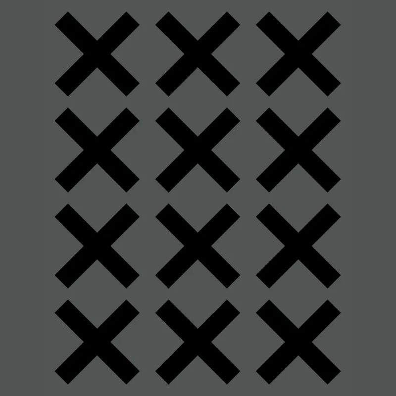 X pattern grid design
