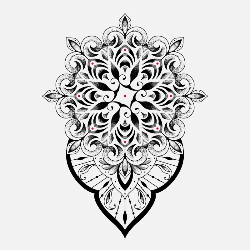 Mandala graphique dot work