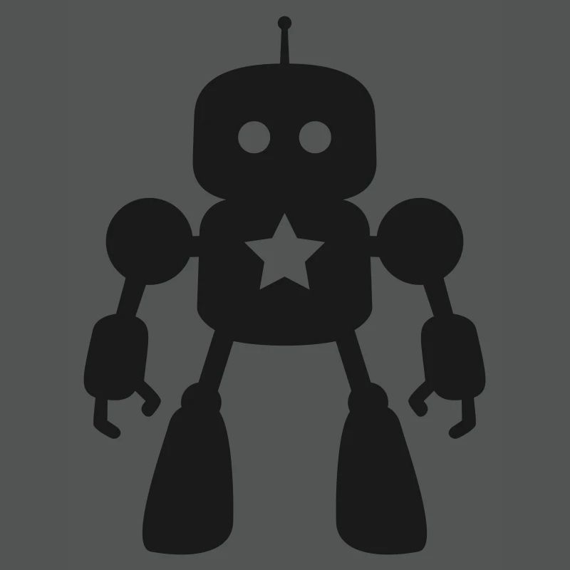 Robot with Star AI Sci-Fi Nerd