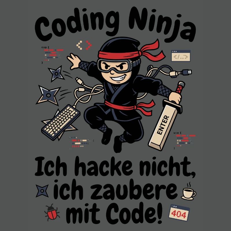 Coder Ninja Programmierer Humor