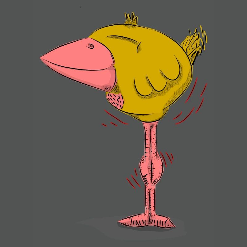Oiseau Friedolin tout simplement heureux