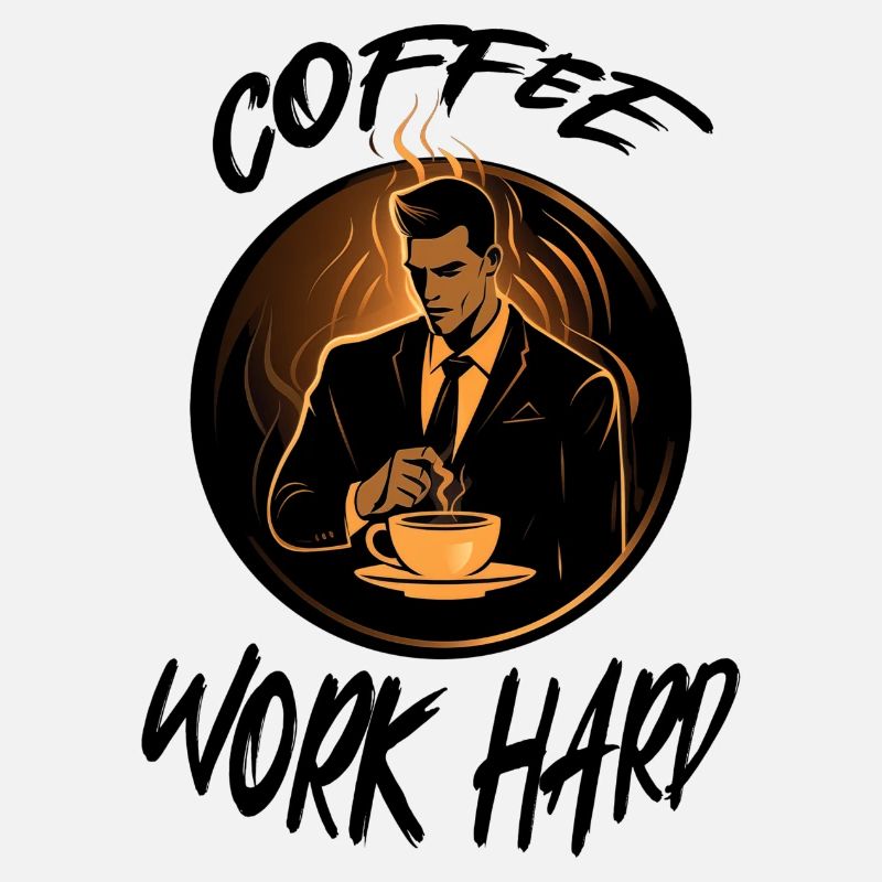 Coffee Work Hard Kaffee bei der Arbeit Motivation