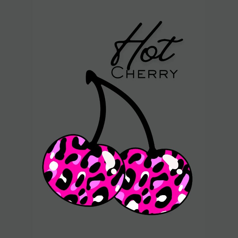 Pink leopard pattern cherry