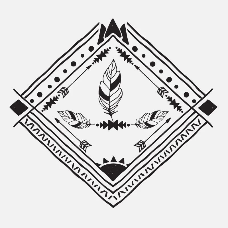 Boho feather and arrows style
