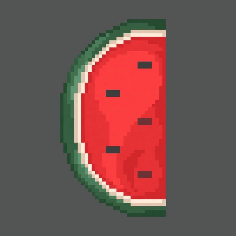 Pixel Art Melon Pattern Variant 2