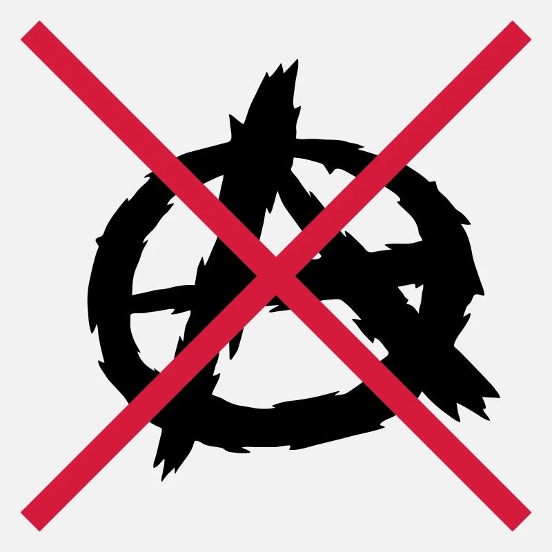 No anarchy symbol logo