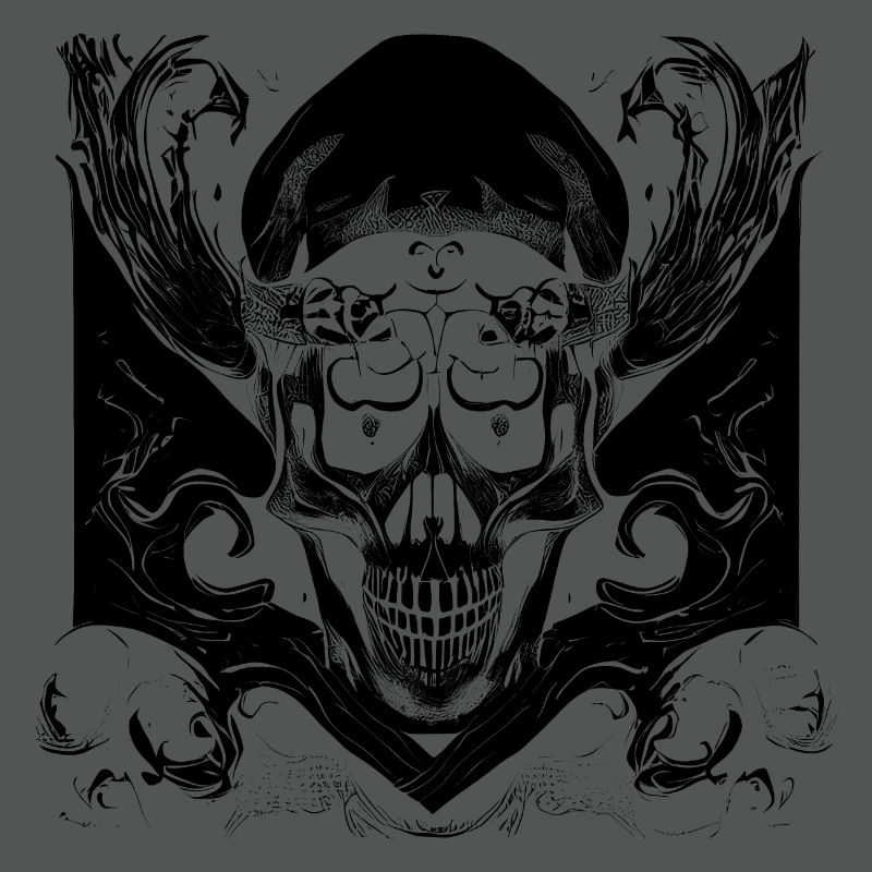 Halloween- oder Horror- Totenschädel mit Ornamente