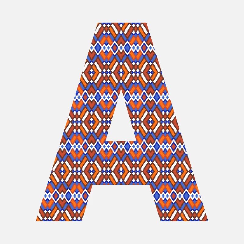 Monogram Letter A- geometric pattern