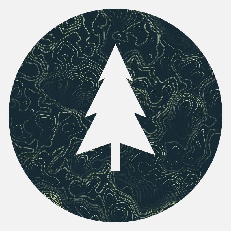 Pine tree mountain reliefs