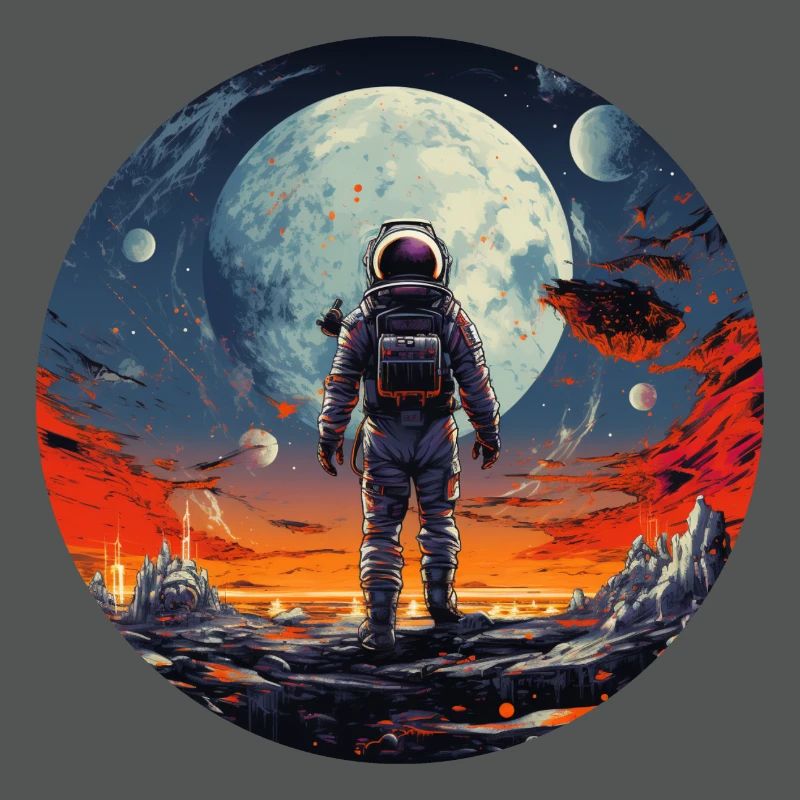 Conception cool d’astronaute nerd lors de la sortie dans l’espace