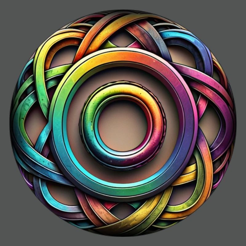 Regenbogen Farben Elemente Knoten