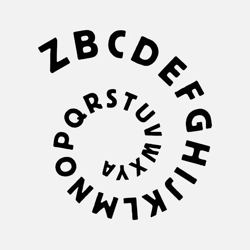 Eccentric - Reverse Alphabet Spiral [dark]