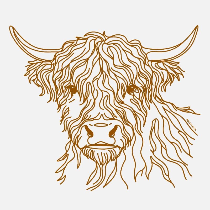 Doodle de vache poilue