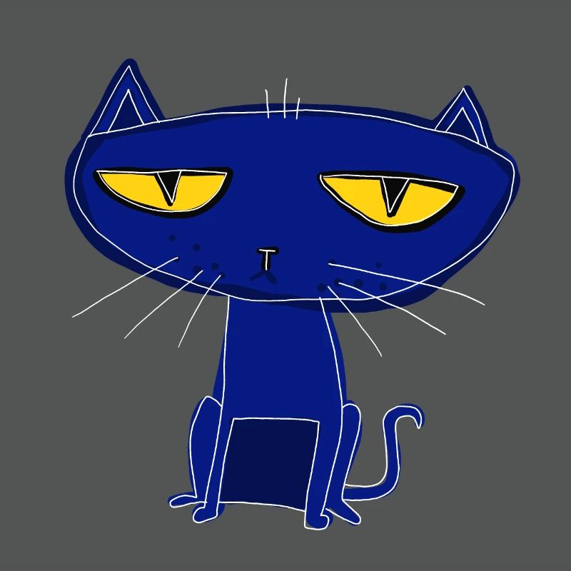 chat bleu triste
