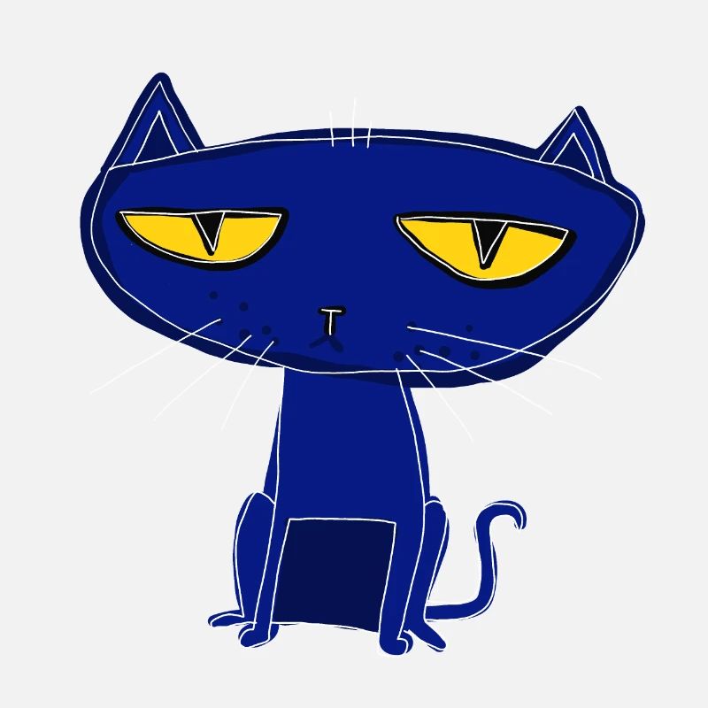 sad blue cat