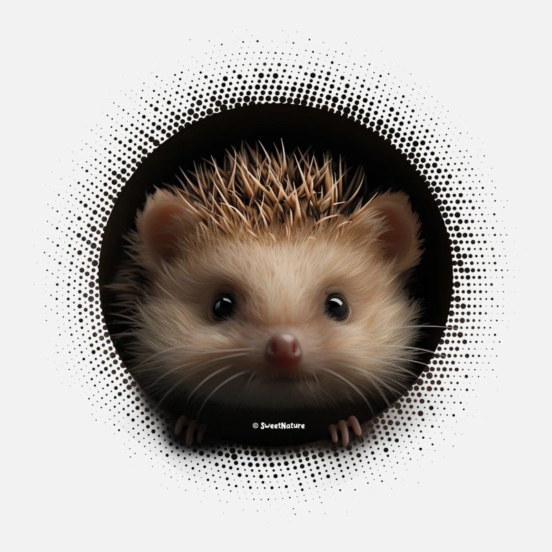 Hérisson mignon avec vison