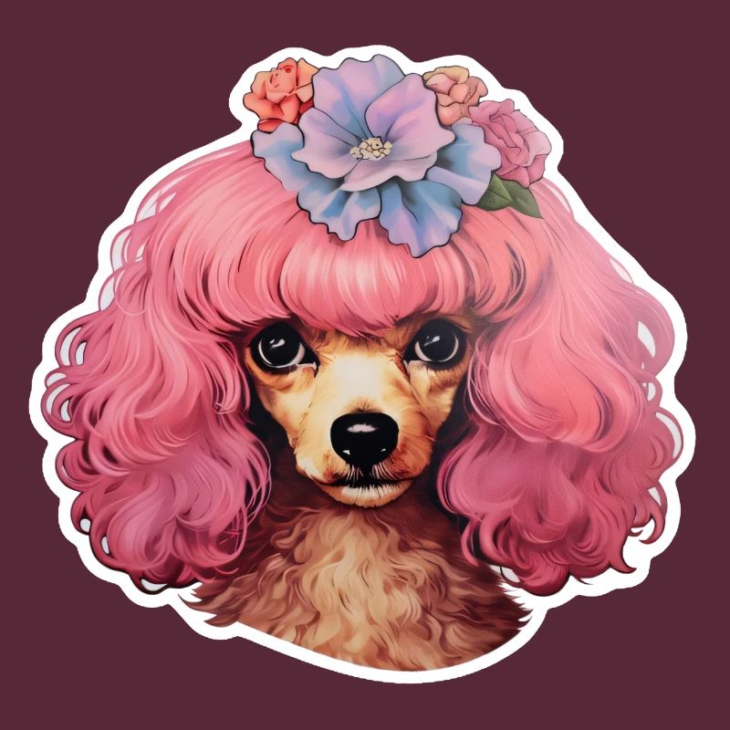 Caniche décoré