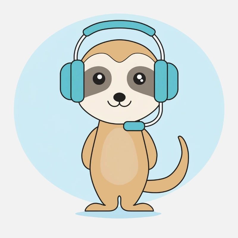 Suricate avec casque