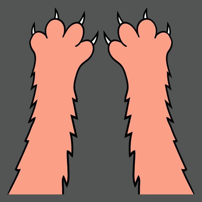Chats, griffes, pattes, pattes, griffes acérées, grattage