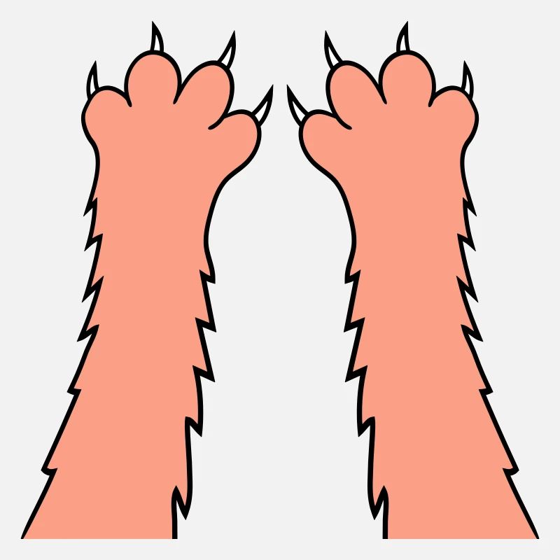 Chats, griffes, pattes, pattes, griffes acérées, grattage