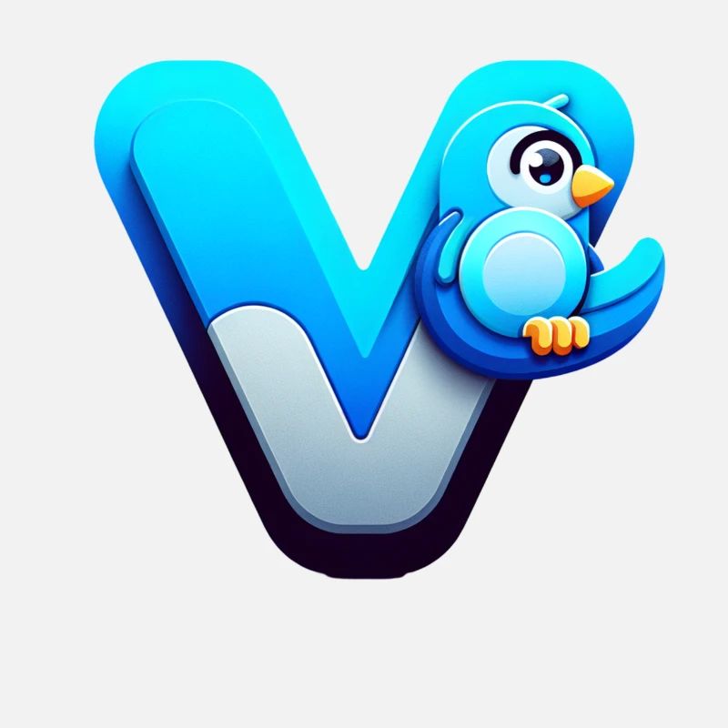 V comme oiseau – Compagnon bleu mignon