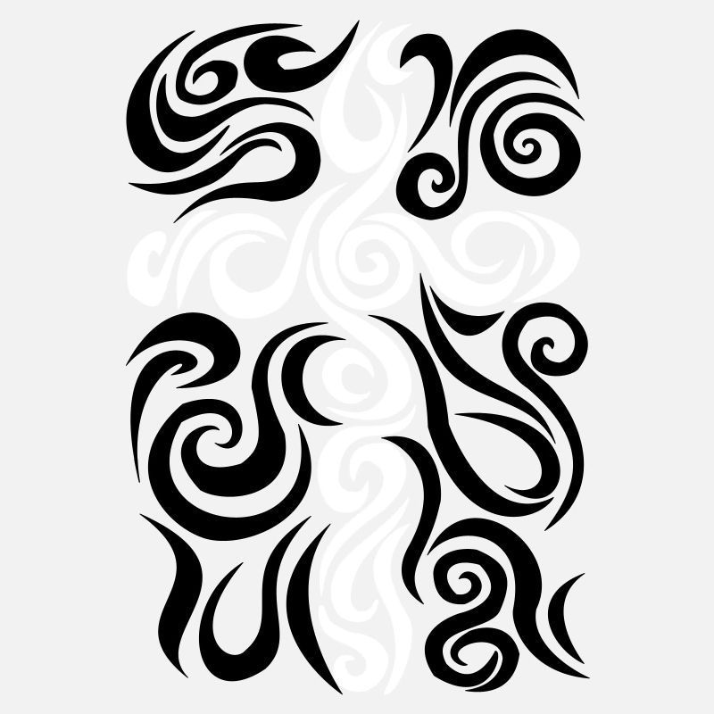 squiggle cross with outlines