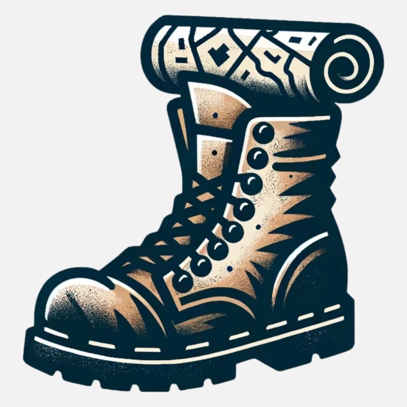 Explorer's Shoe with a Map