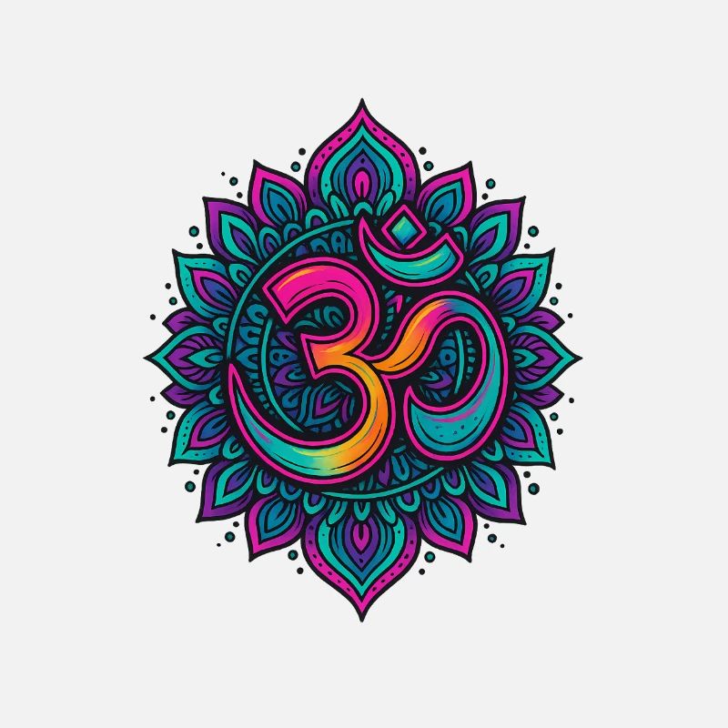 Psychedelic Om Goa Mandala