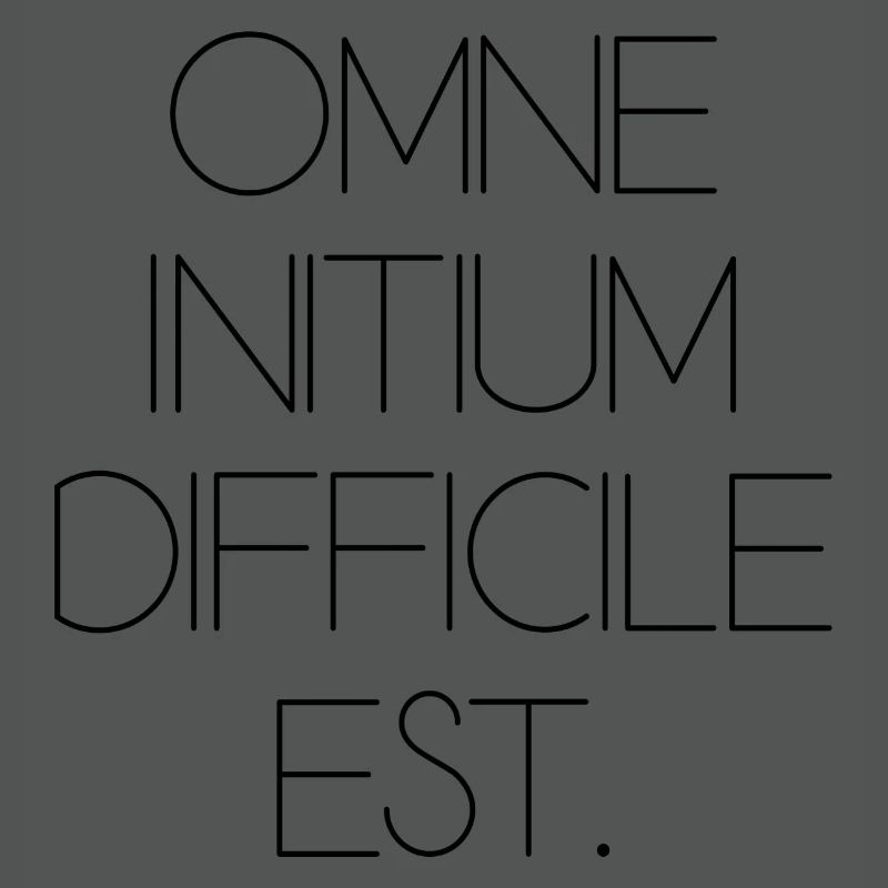 all beginning is difficult Latin quotation scripture