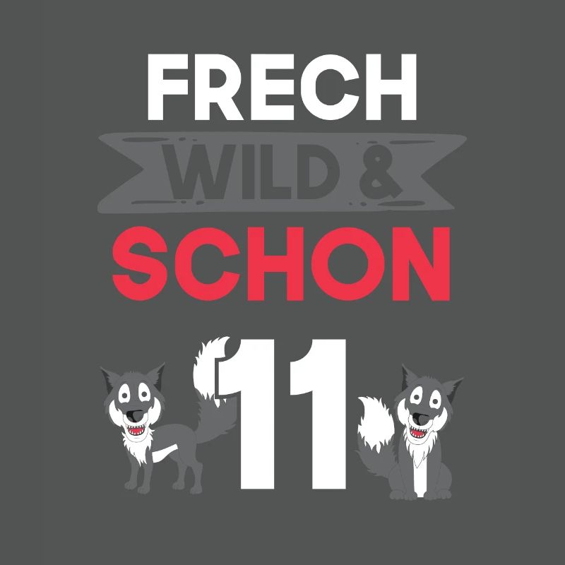 11 Jahre Geburtstag Junge Mädchen Wolf
