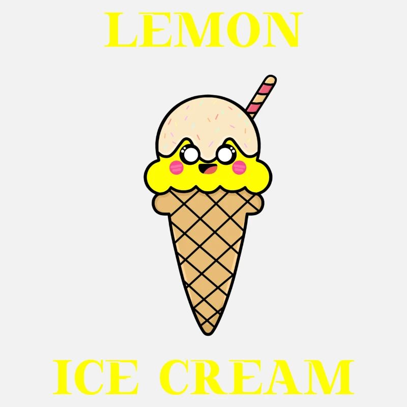 Crème glacée au citron idée cadeau mignonne douce crème glacée
