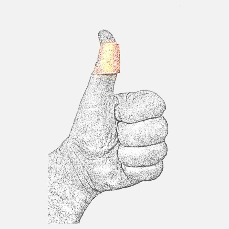Hand mit Pflaster