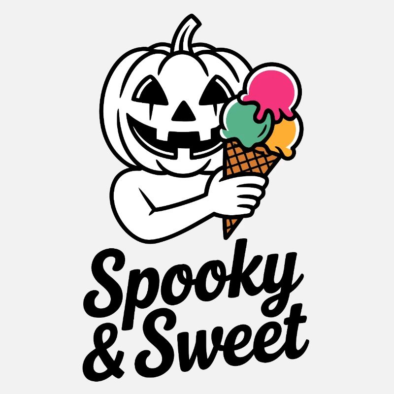 Halloweenkürbis mit Eiscreme