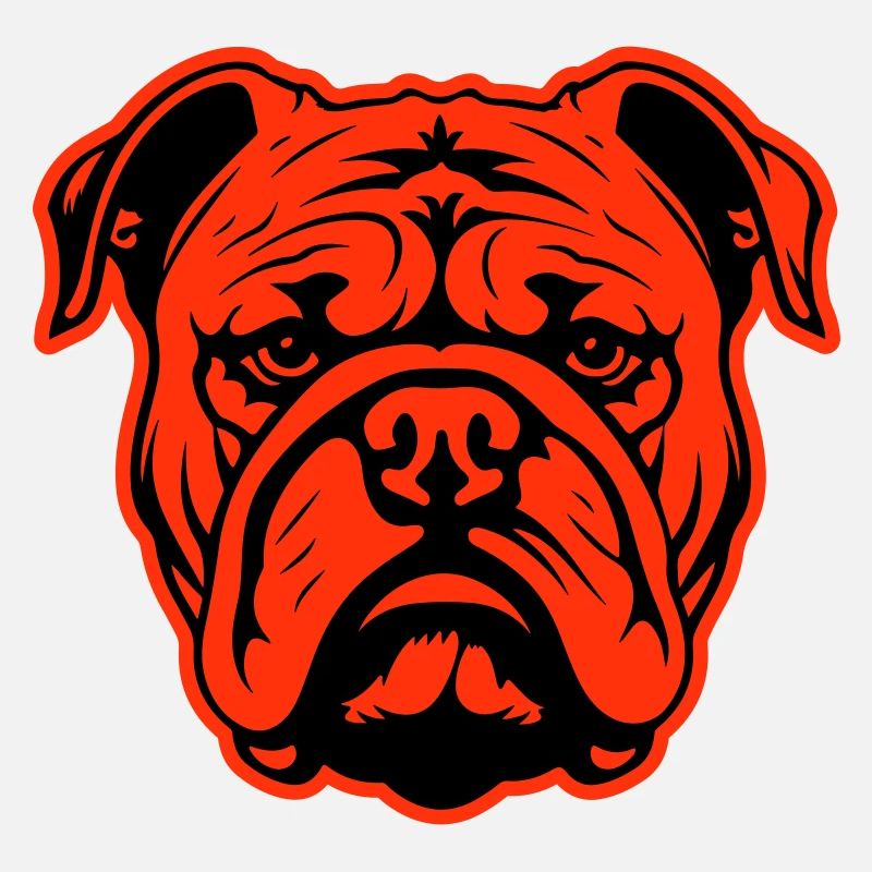 Tête de chien bouledogue