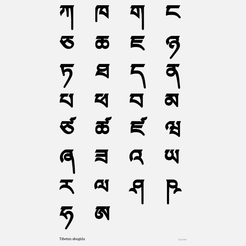 Tibetan script (black)