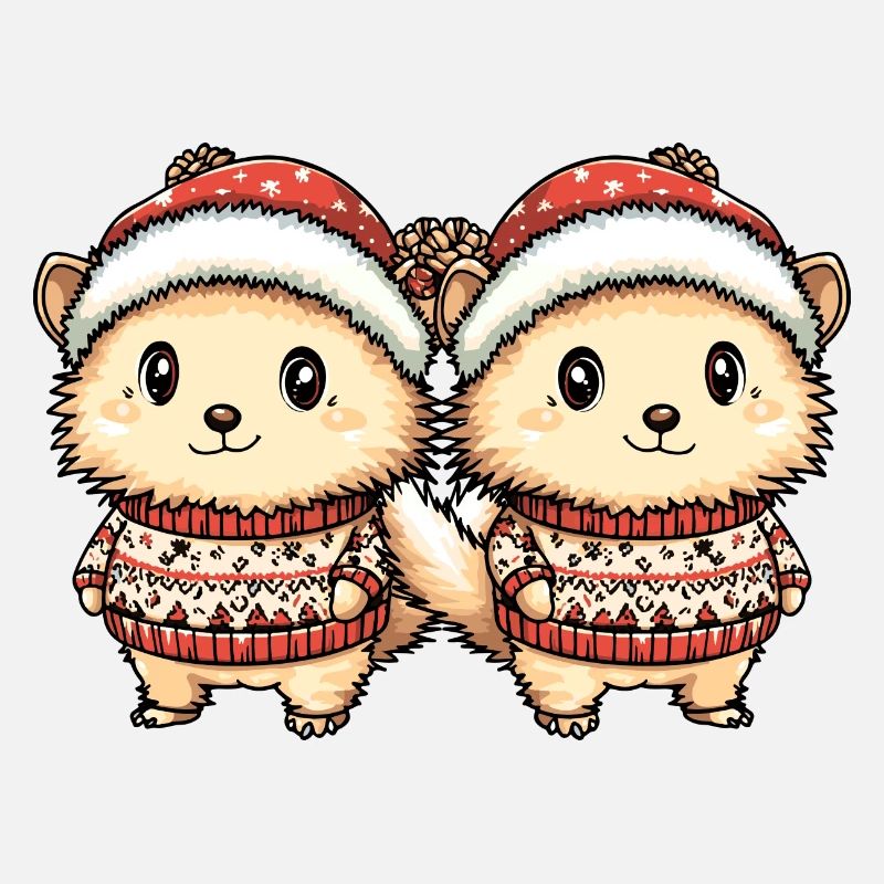 Équipe de Noël hérisson